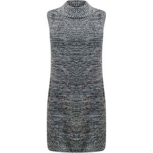 Gray Heathery Sleeveless Knit Sweater Dress
